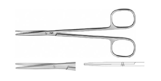 БЕБІ МЕТЦЕНБАУМ НОЖИЦІ З КВАДР. РУЧК. ПРЯМ. 145MM